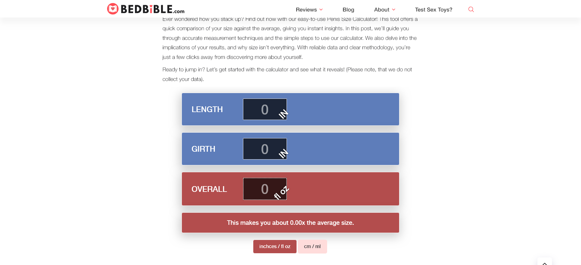 BedBible Calculator Interface - User-friendly design with room visualization feature